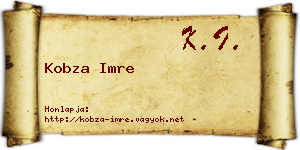 Kobza Imre névjegykártya
