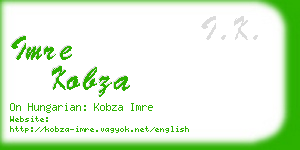 imre kobza business card